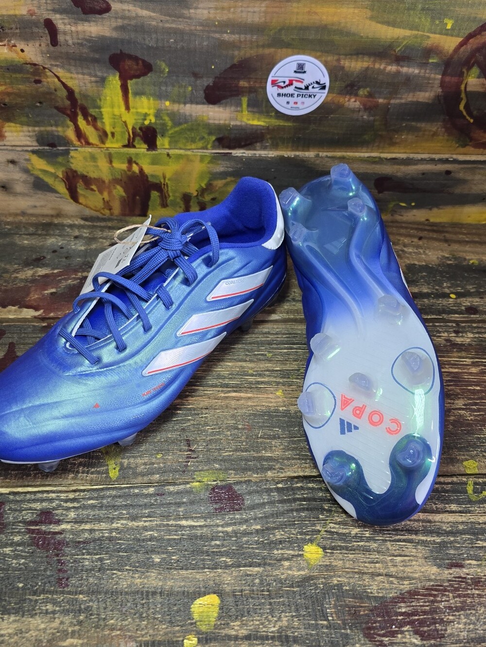 Adidas Copa Pure 2.1 FG Blue White Soccer Cleats IE4894 Men's Size 7 / Wmn's‎ 8 - Picture 7 of 8